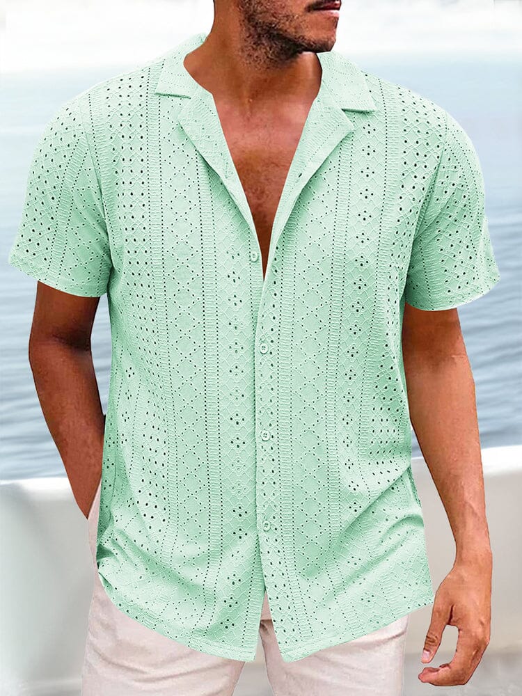 Breezy Eyelet Casual Shirt - Image 5