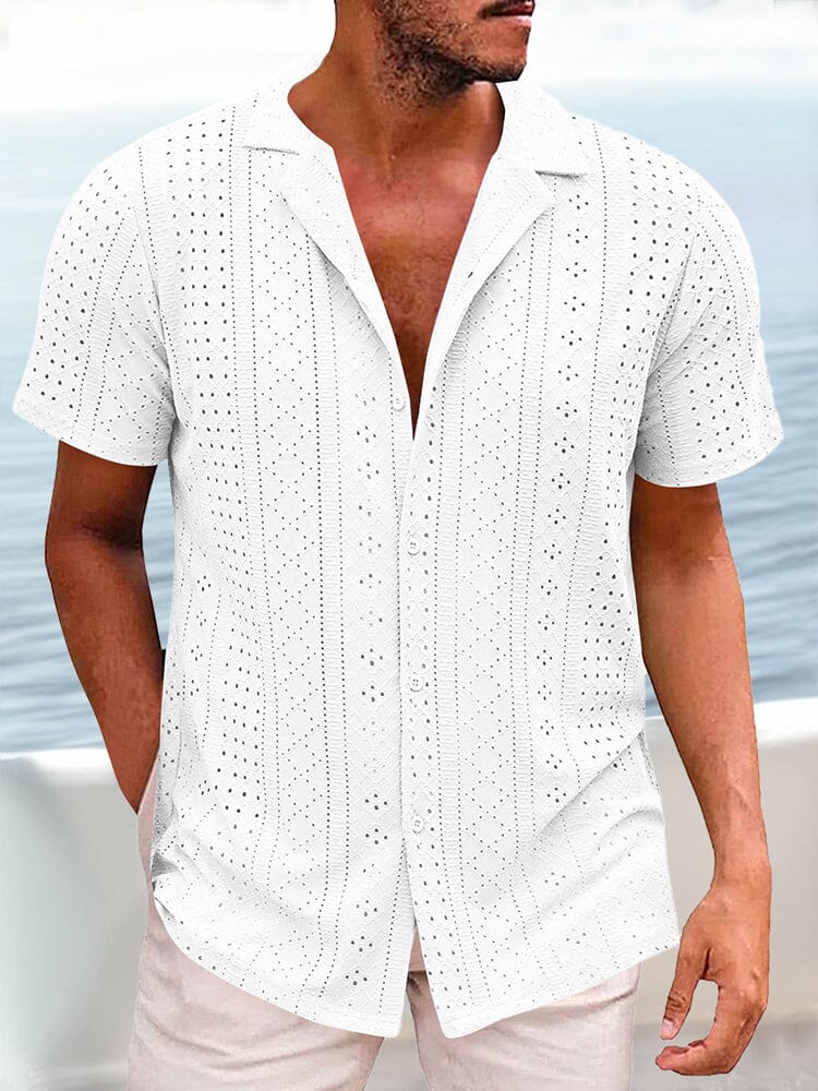 Breezy Eyelet Casual Shirt - Image 6