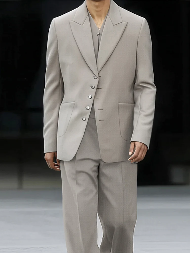 Business Casual Thin Blazer Pants Matching Set - Image 3