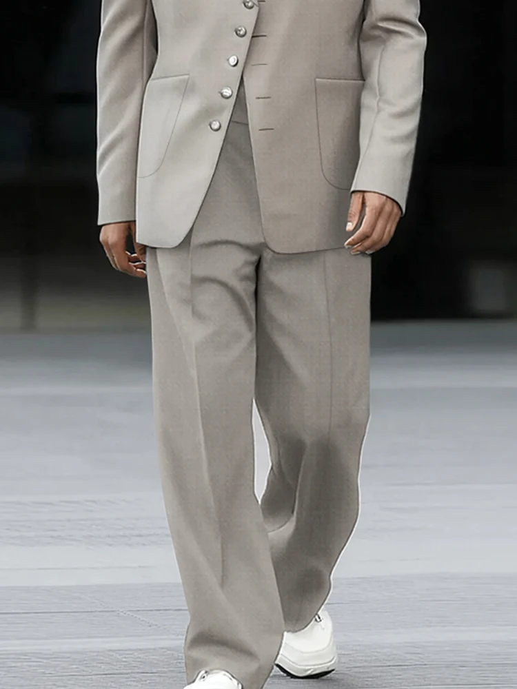 Business Casual Thin Blazer Pants Matching Set - Image 4