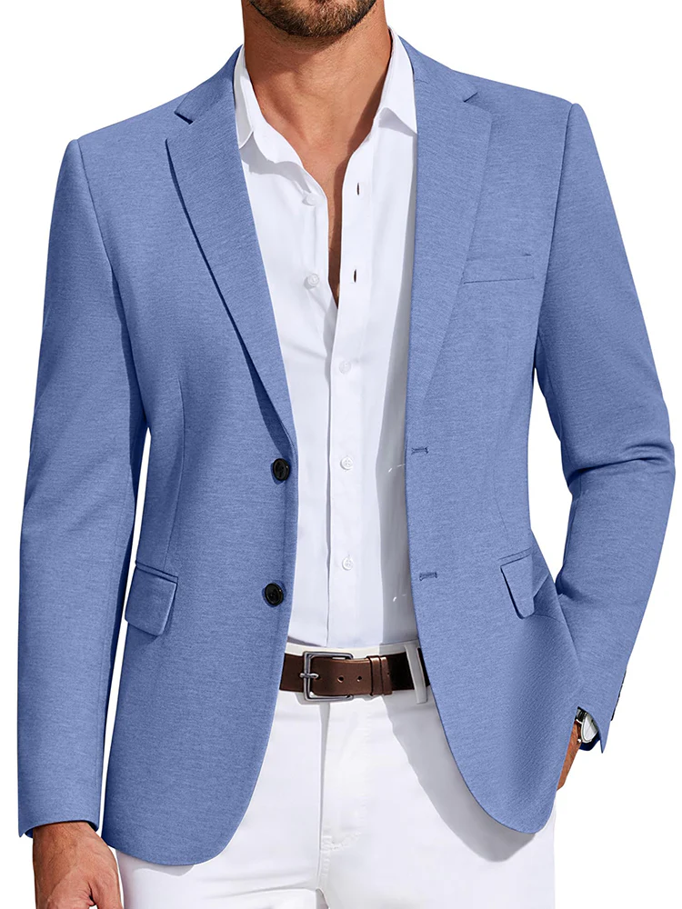 Business Casual Two Buttons Suit Jacket Blazer (US Only) - Image 10