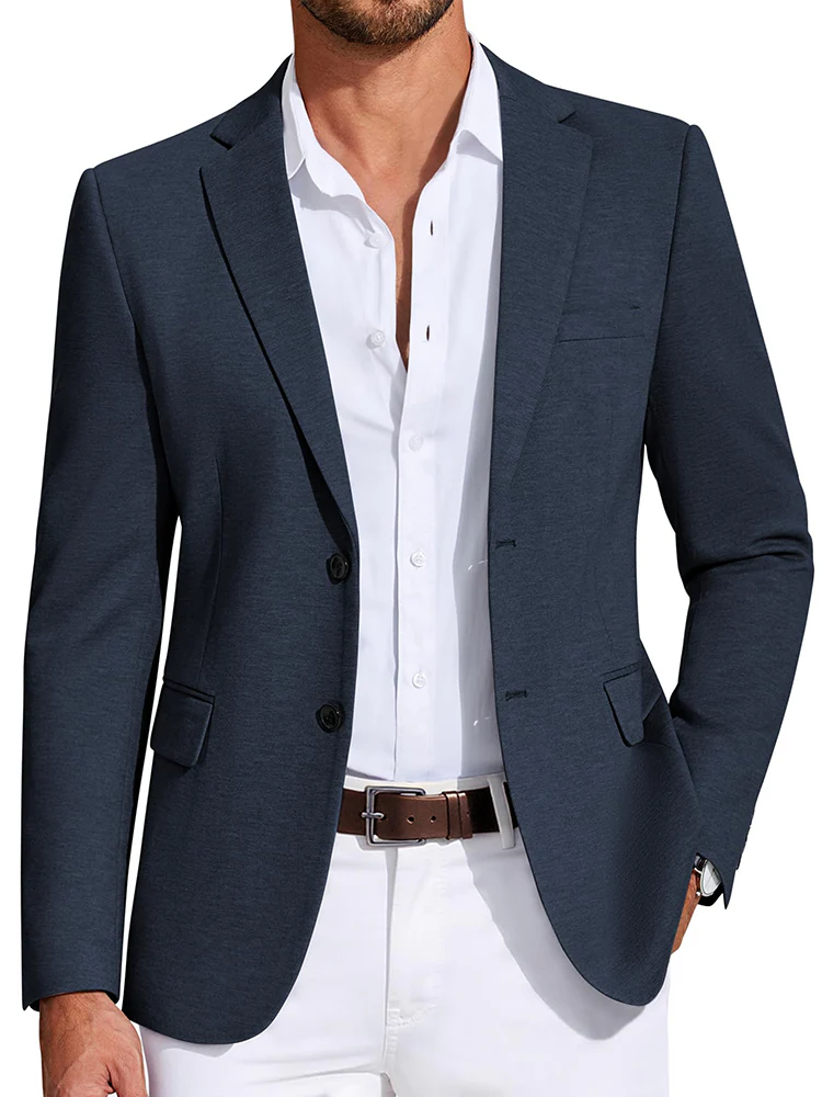 Business Casual Two Buttons Suit Jacket Blazer (US Only) - Image 12