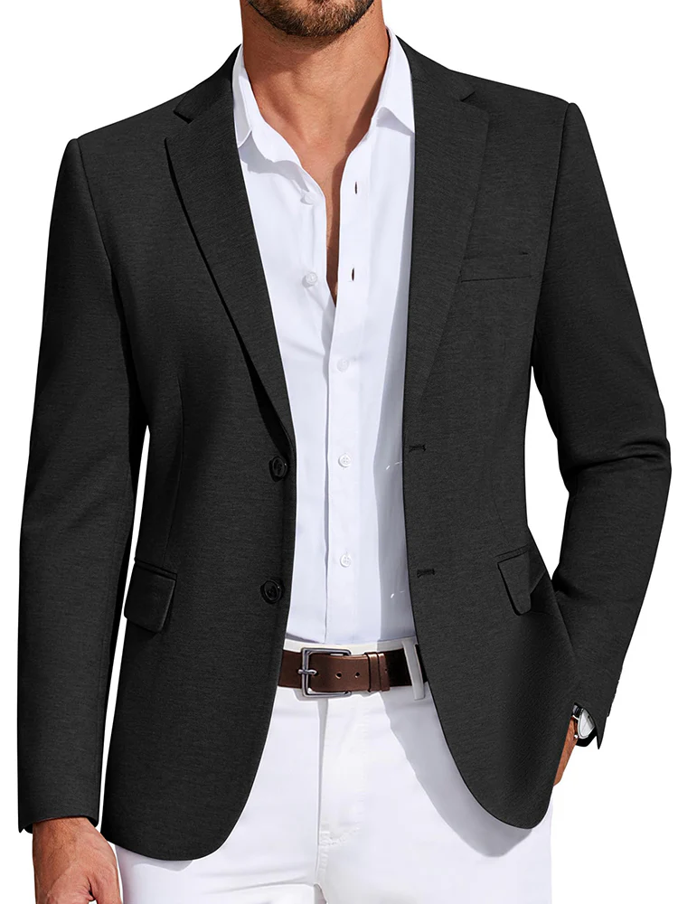 Business Casual Two Buttons Suit Jacket Blazer (US Only) - Image 13