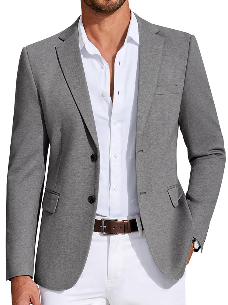 Business Casual Two Buttons Suit Jacket Blazer (US Only) - Image 14