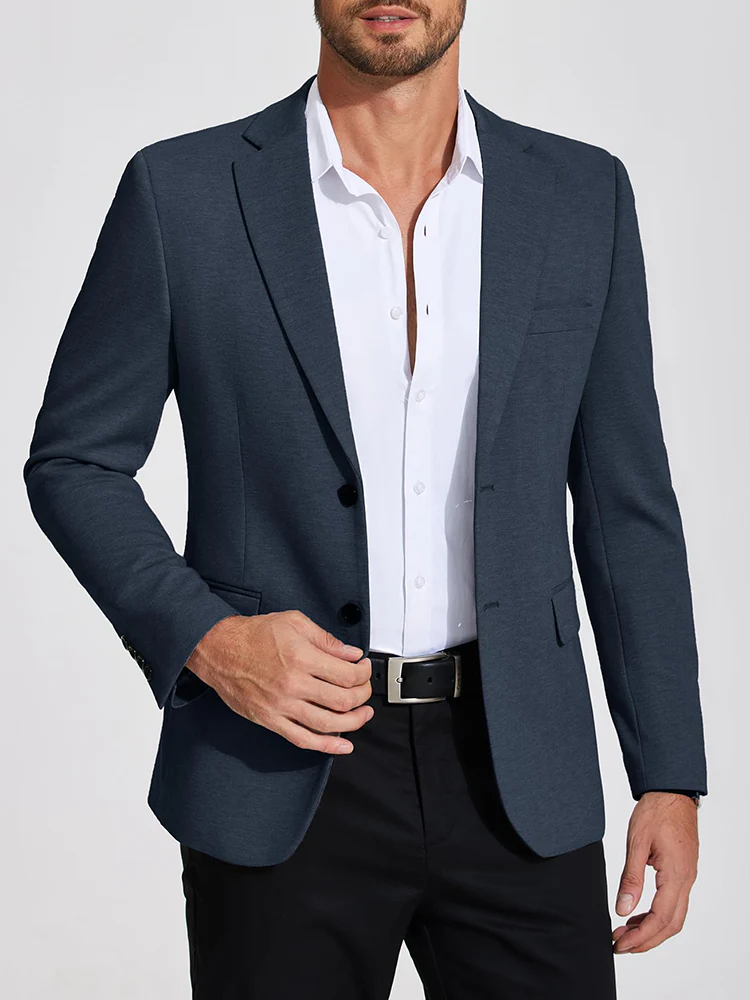 Business Casual Two Buttons Suit Jacket Blazer (US Only) - Image 16
