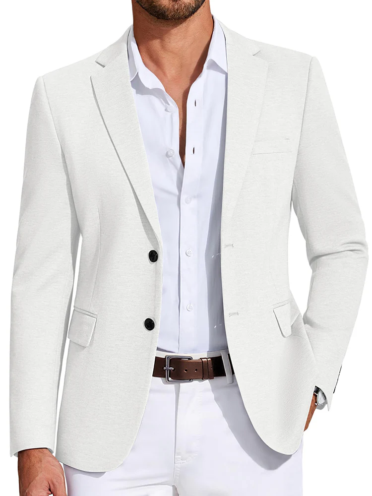 Business Casual Two Buttons Suit Jacket Blazer (US Only) - Image 4