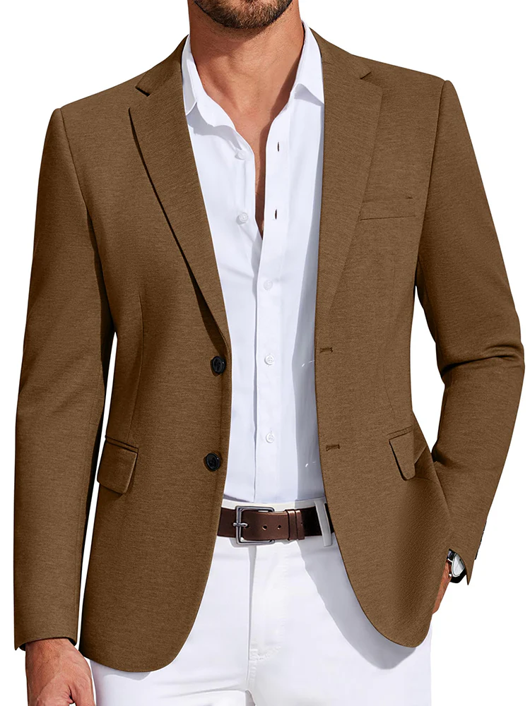 Business Casual Two Buttons Suit Jacket Blazer (US Only) - Image 6