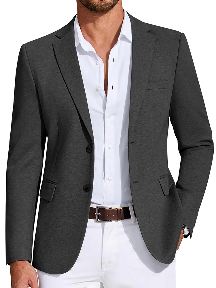 Business Casual Two Buttons Suit Jacket Blazer (US Only) - Image 7