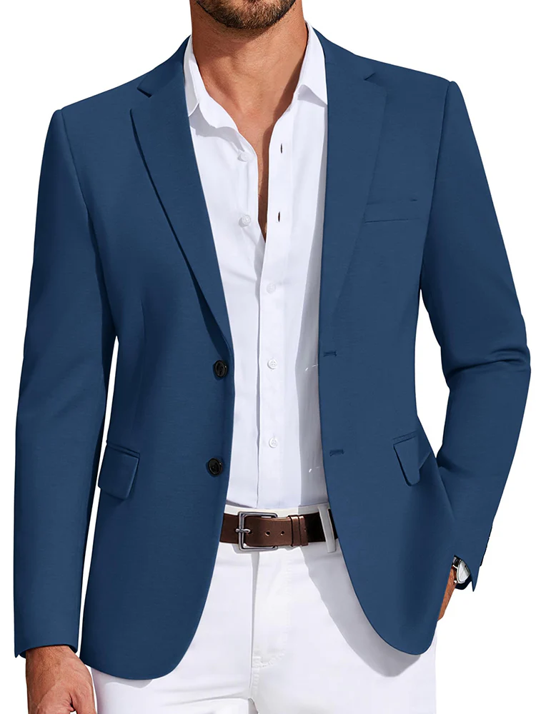 Business Casual Two Buttons Suit Jacket Blazer (US Only) - Image 8