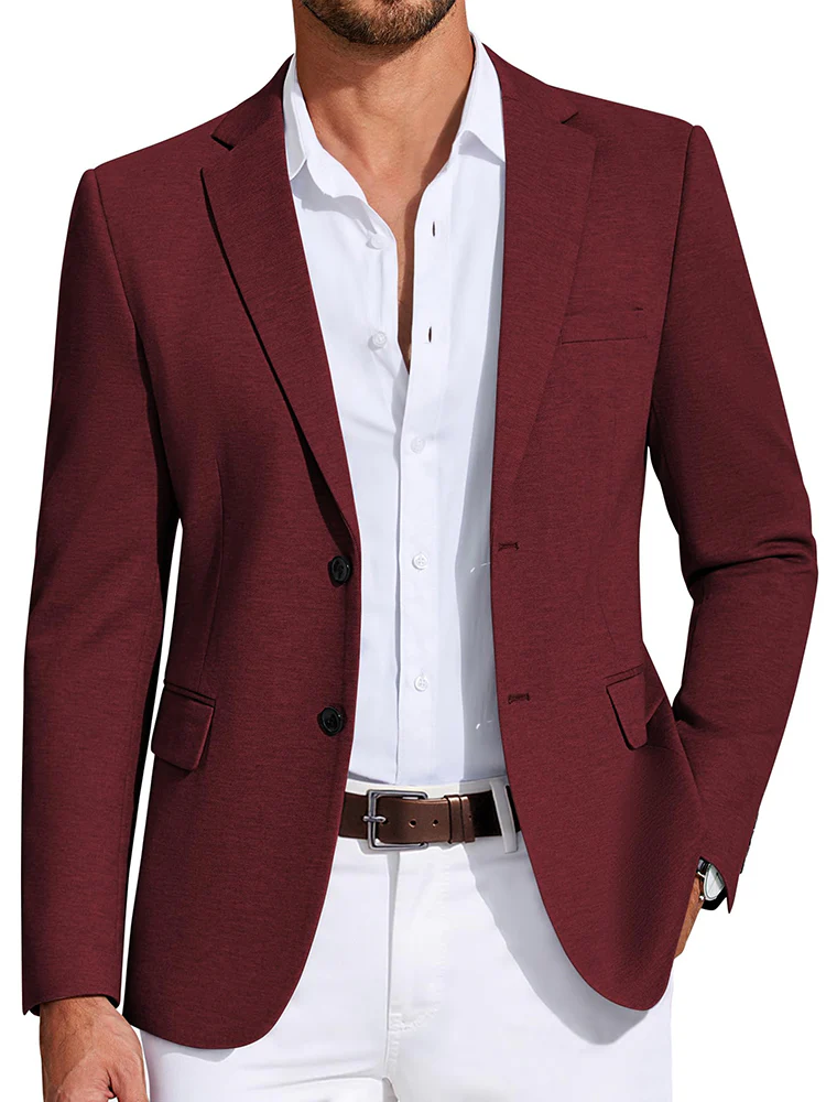 Business Casual Two Buttons Suit Jacket Blazer (US Only) - Image 9