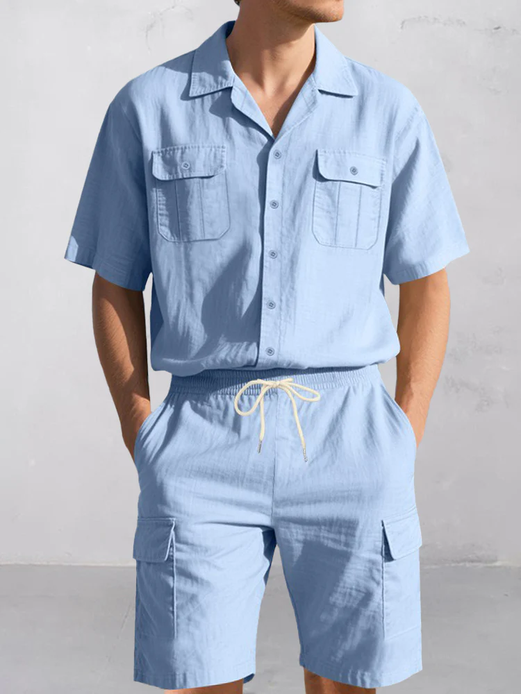 Cargo Style 100% Cotton Casual Set