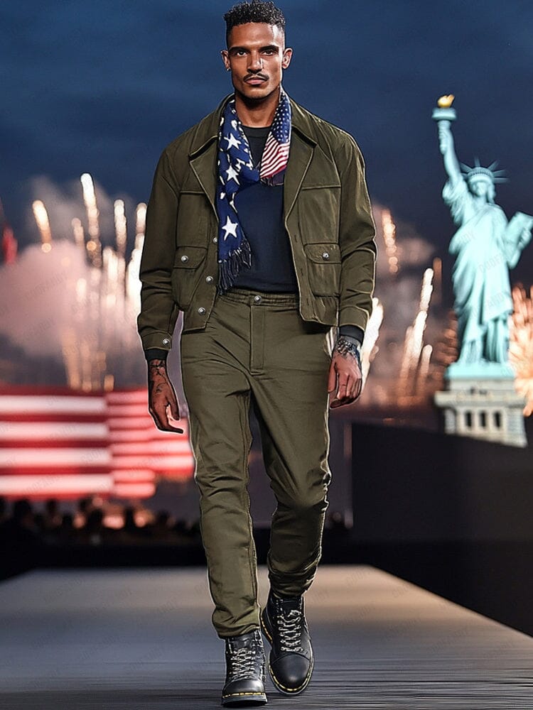 Cargo Style 100% Cotton Jacket Set - Image 2