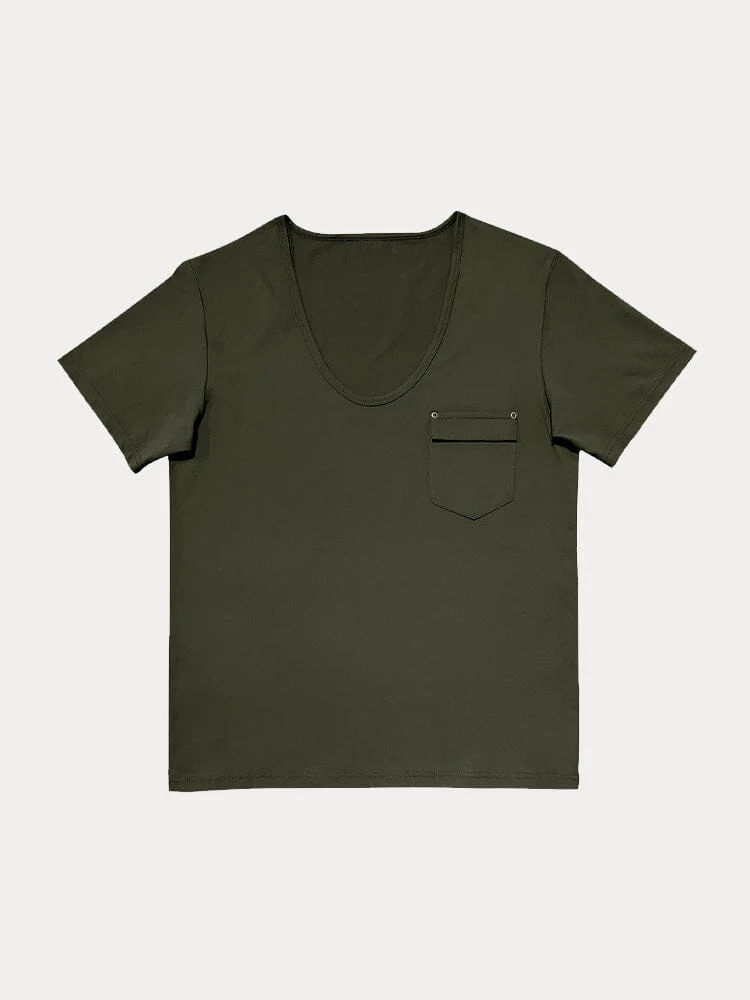 Casial Versatile U-Neck Tee - Image 6