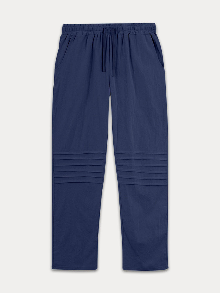 Casual 100% Cotton Drawstring Waist Pants - Image 10