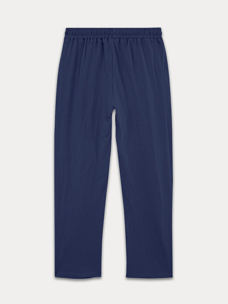 Casual 100% Cotton Drawstring Waist Pants - Image 11