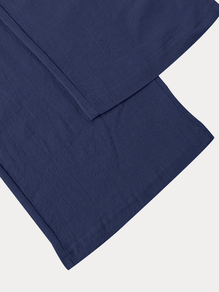 Casual 100% Cotton Drawstring Waist Pants - Image 15