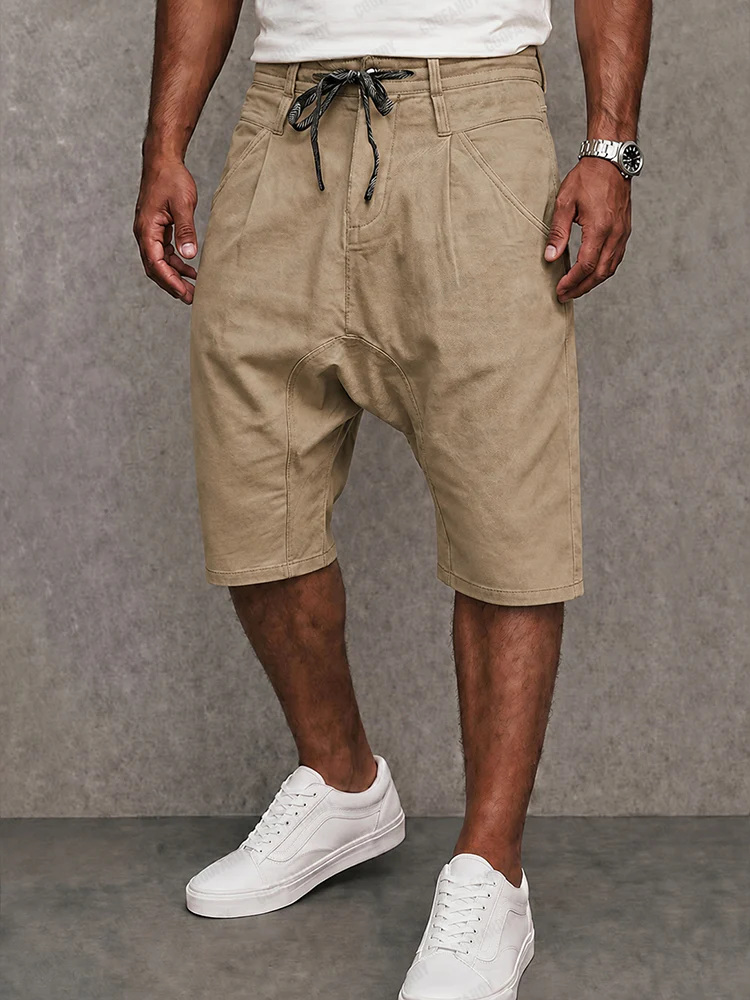 Casual 100% Cotton Drop Crotch Shorts