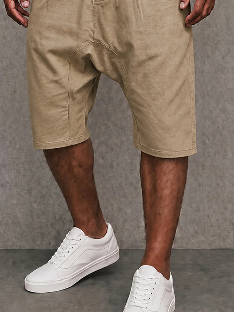 Casual 100% Cotton Drop Crotch Shorts - Image 4