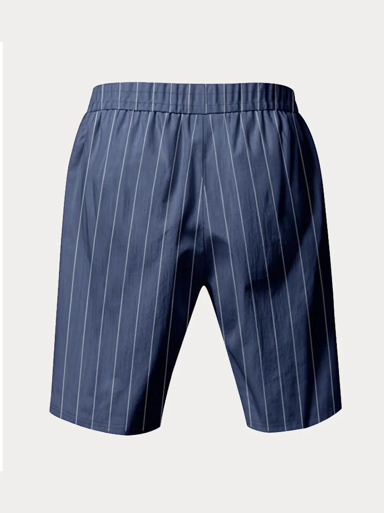 Casual 100% Cotton Stripe Shorts - Image 11