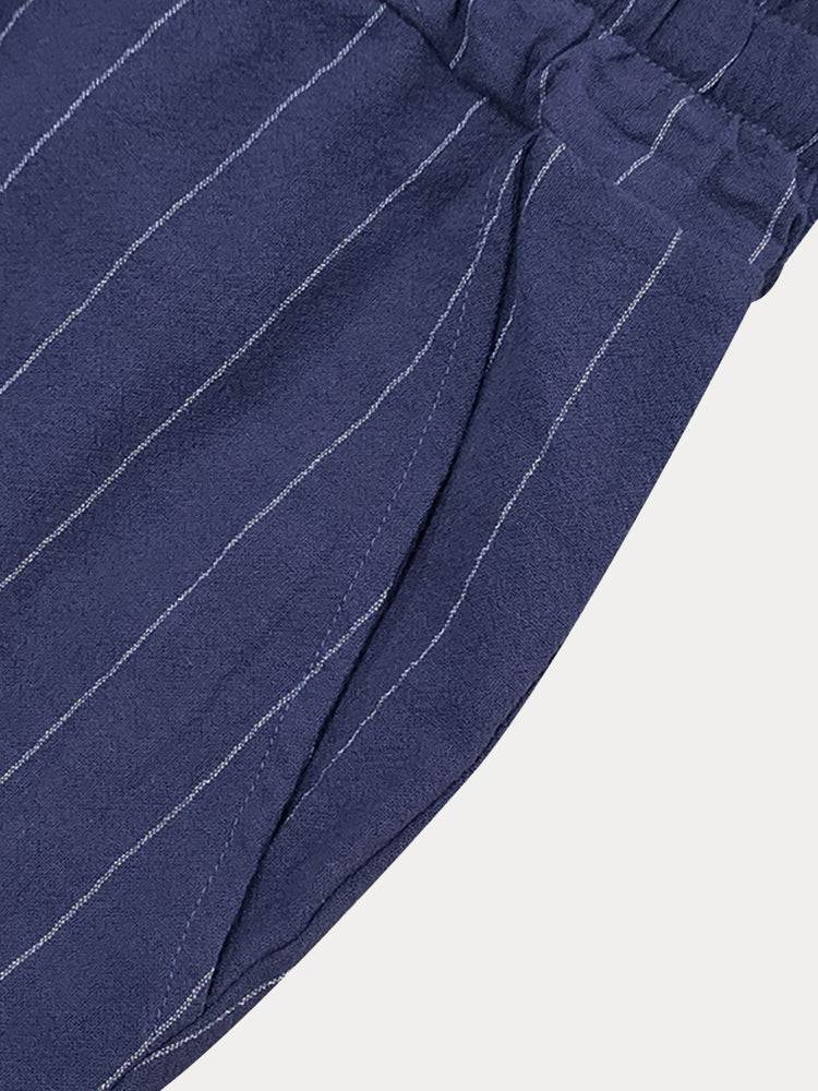 Casual 100% Cotton Stripe Shorts - Image 13