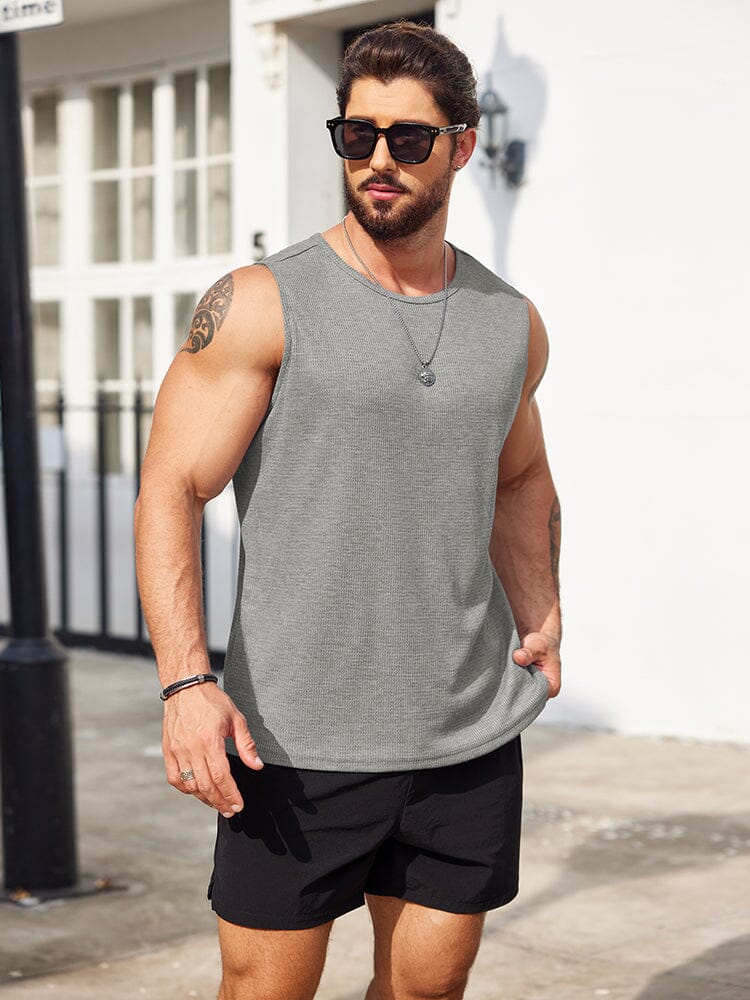 Casual 2 Pack Waffle Tank Tops (US Only) - Image 13