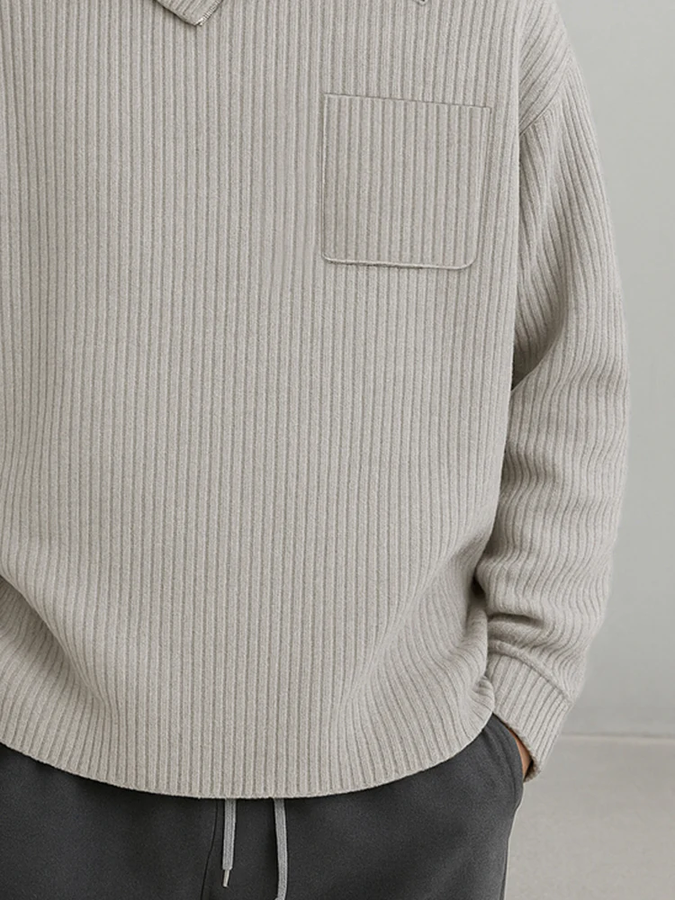 Casual Asymmetric Collar Knit Sweater - Image 4