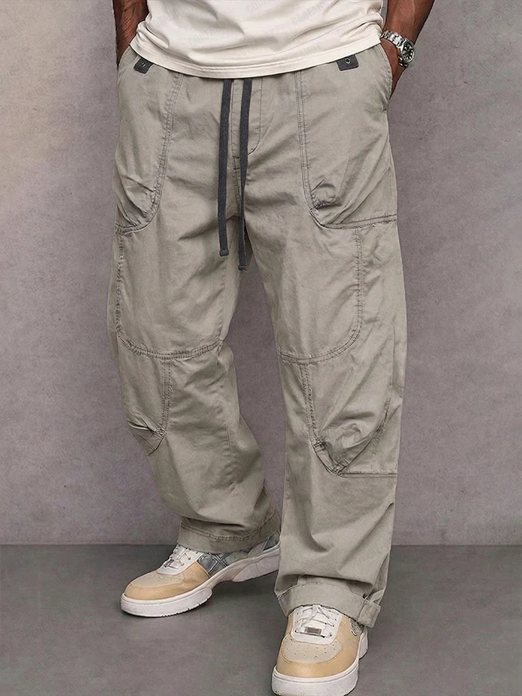 Casual Athletic Straight Leg Cargo Pants