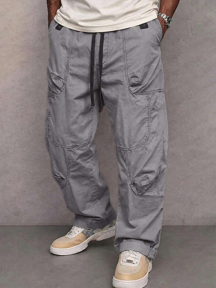 Casual Athletic Straight Leg Cargo Pants - Image 2