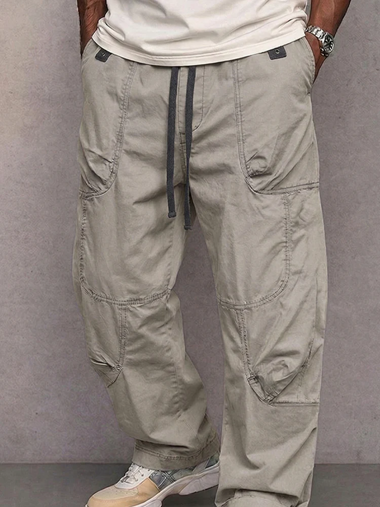 Casual Athletic Straight Leg Cargo Pants - Image 3