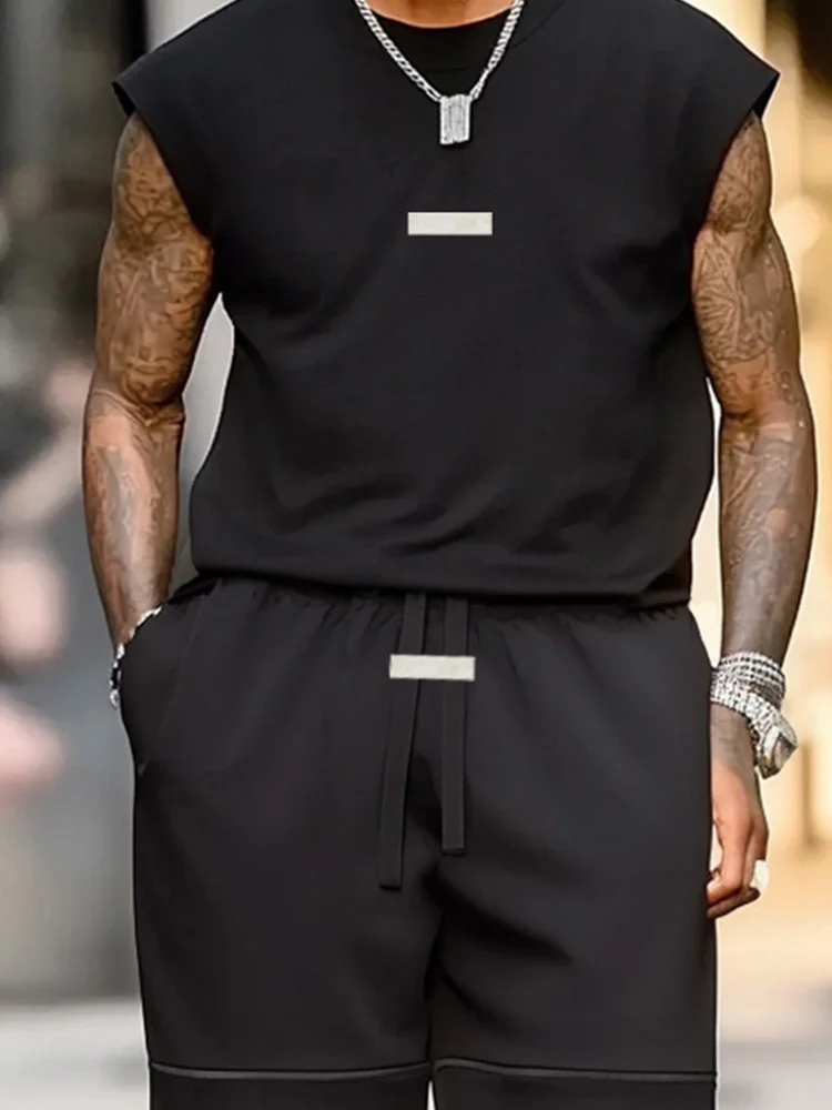 Casual Athletic Tank Top Shorts Set - Image 3