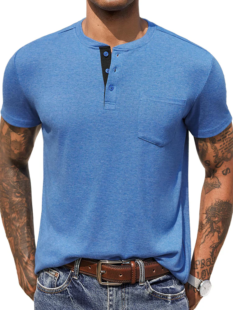 Casual Basic Henley Shirt (US Only) - Image 17