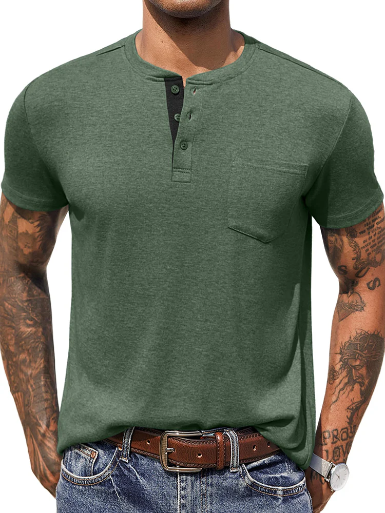 Casual Basic Henley Shirt (US Only) - Image 9