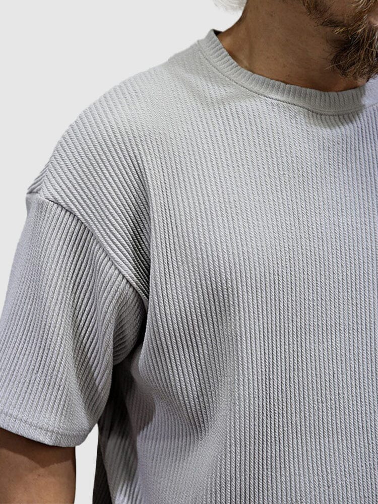 Casual Breathable Pit Strip Tracksuit Set - Image 10