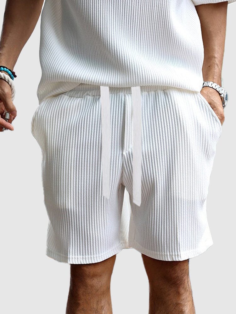 Casual Breathable Pit Strip Tracksuit Set - Image 8