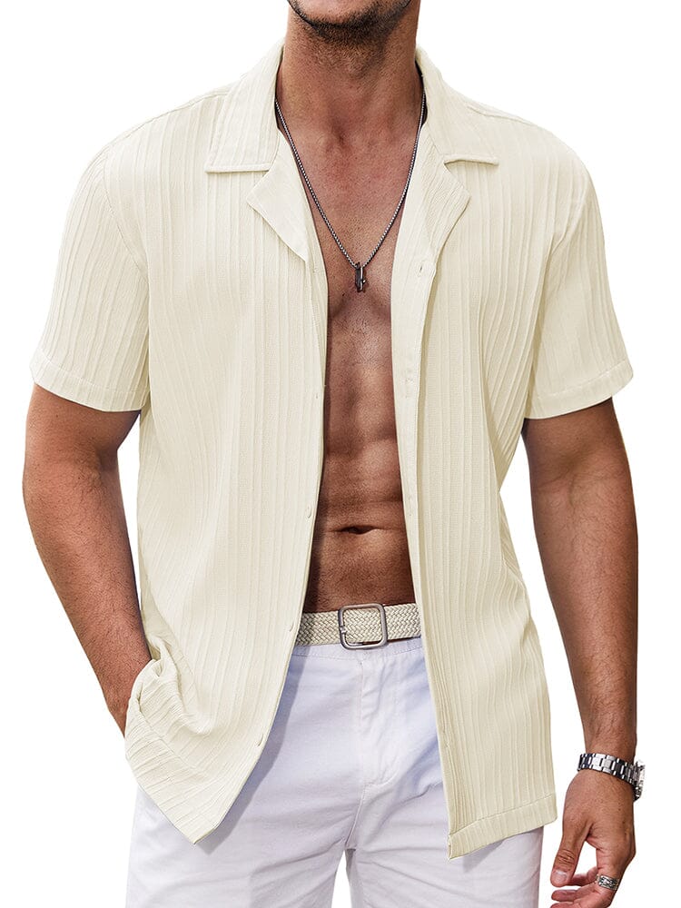 Casual Breathable Solid Pit Stripe Shirt (US Only) - Image 6