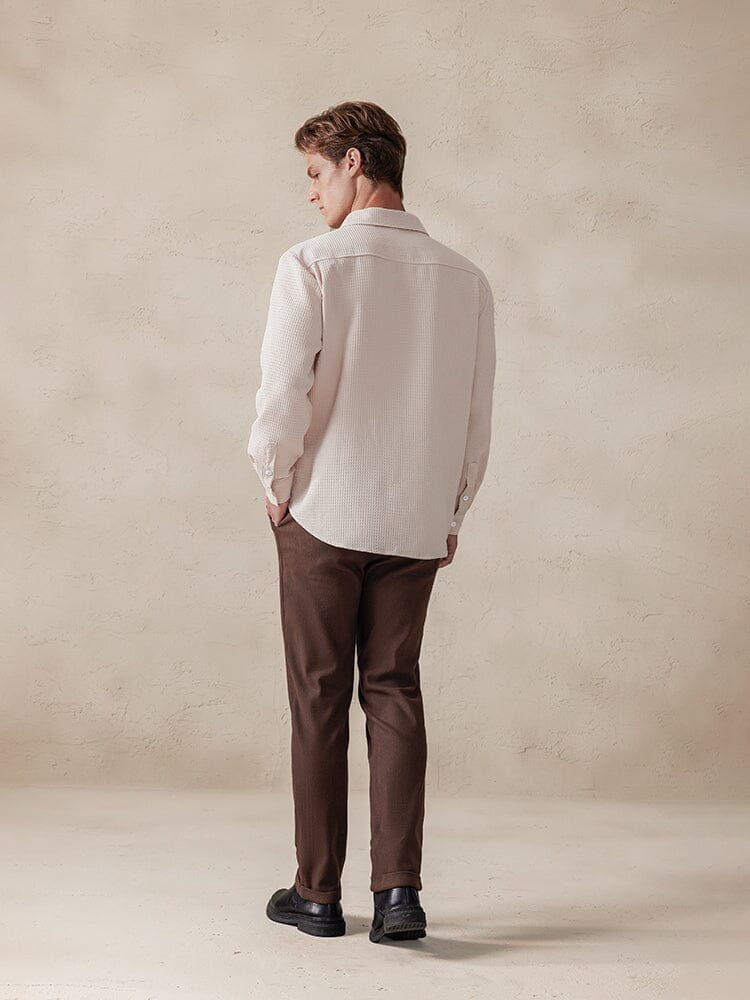Casual Breathable Waffle Shirt - Image 7