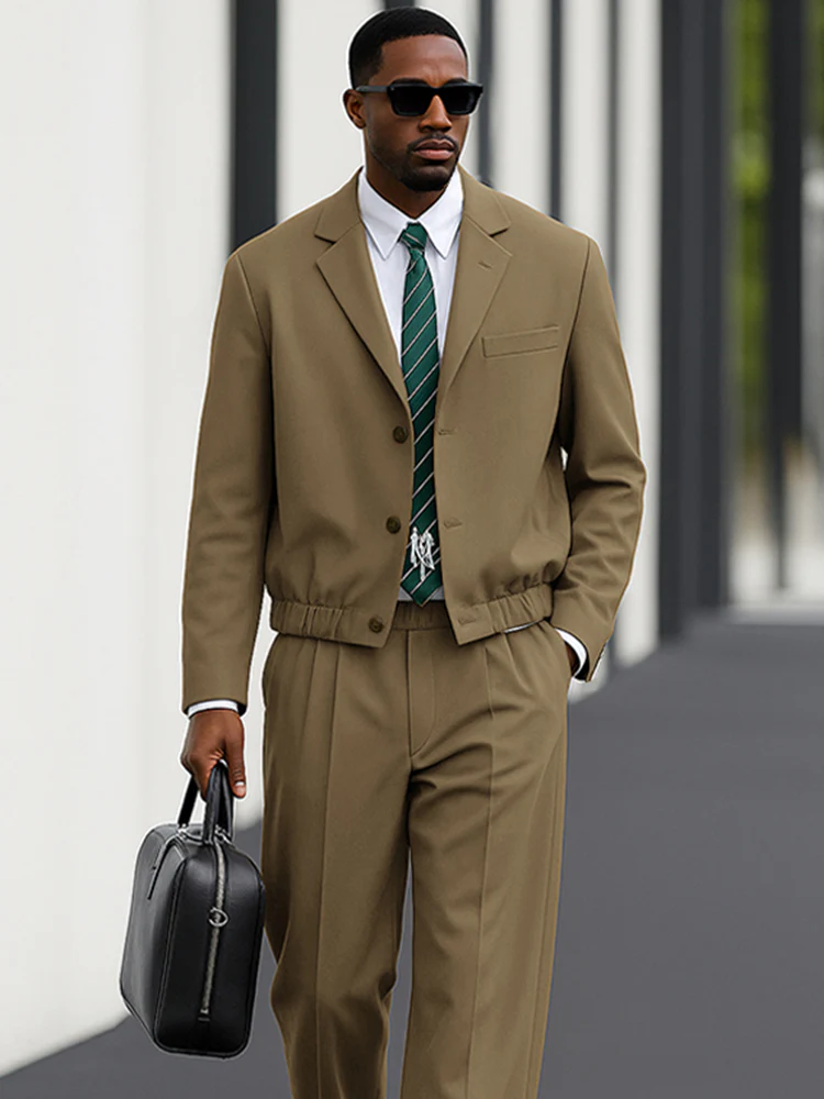 Casual Business Style Jacket Pants Set - Image 3