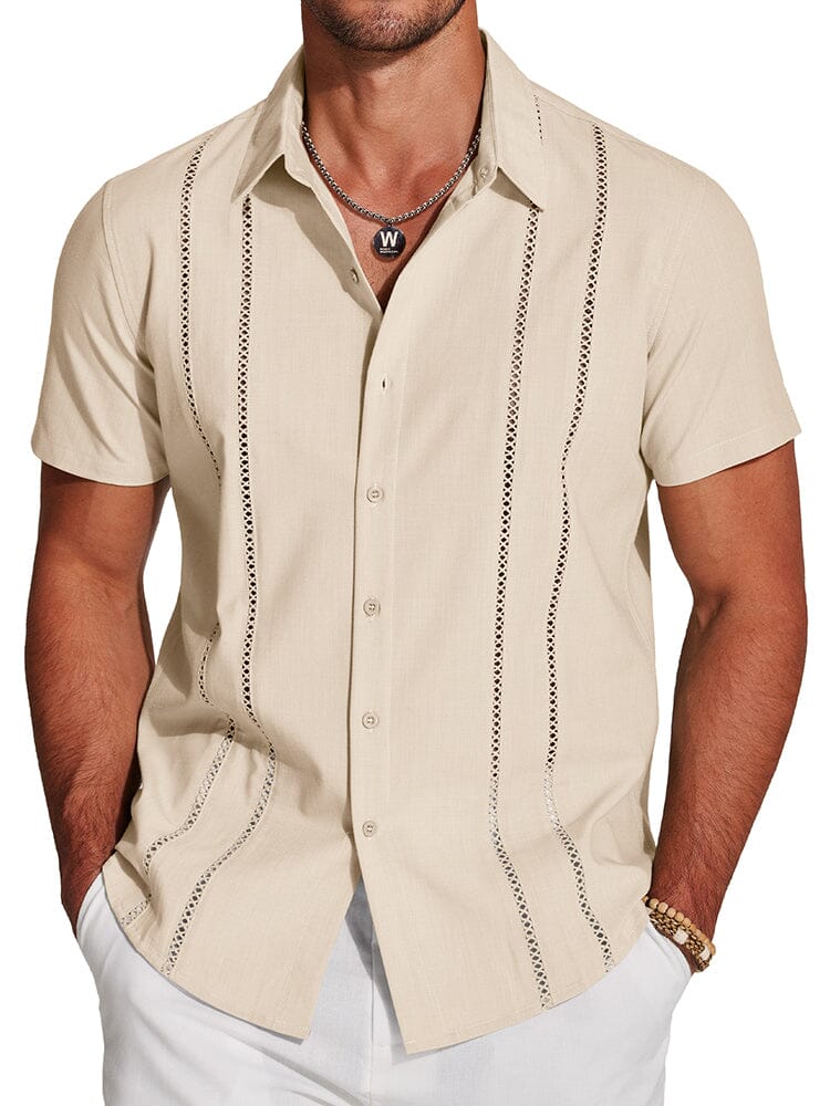 Casual Button Down Cuban Guayabera Shirt (US Only) - Image 12