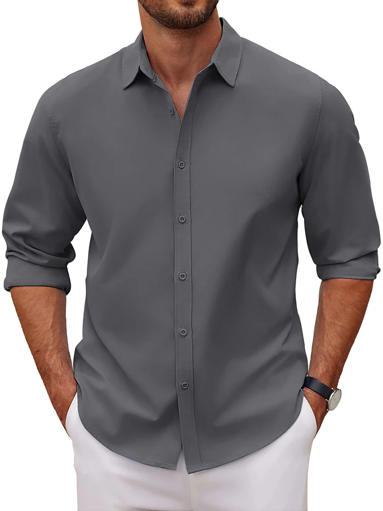 Casual Button Down Dress Shirt - Image 3