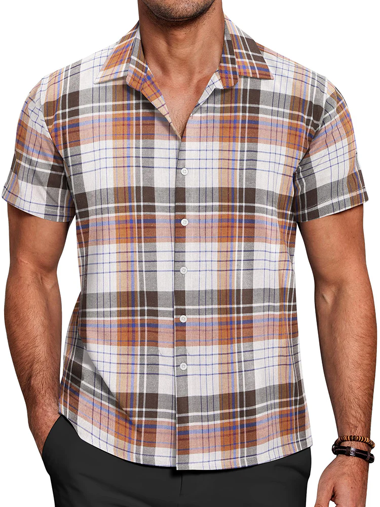 Casual Button Down Plaid Shirt (US Only) - Image 4
