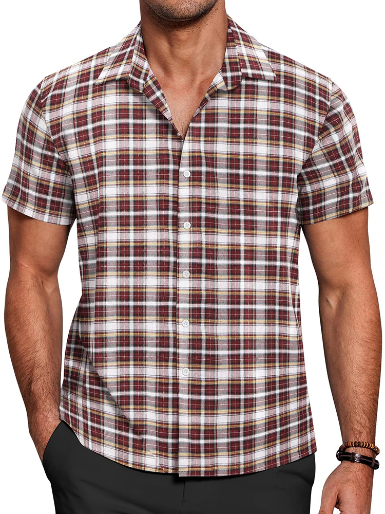 Casual Button Down Plaid Shirt (US Only) - Image 9