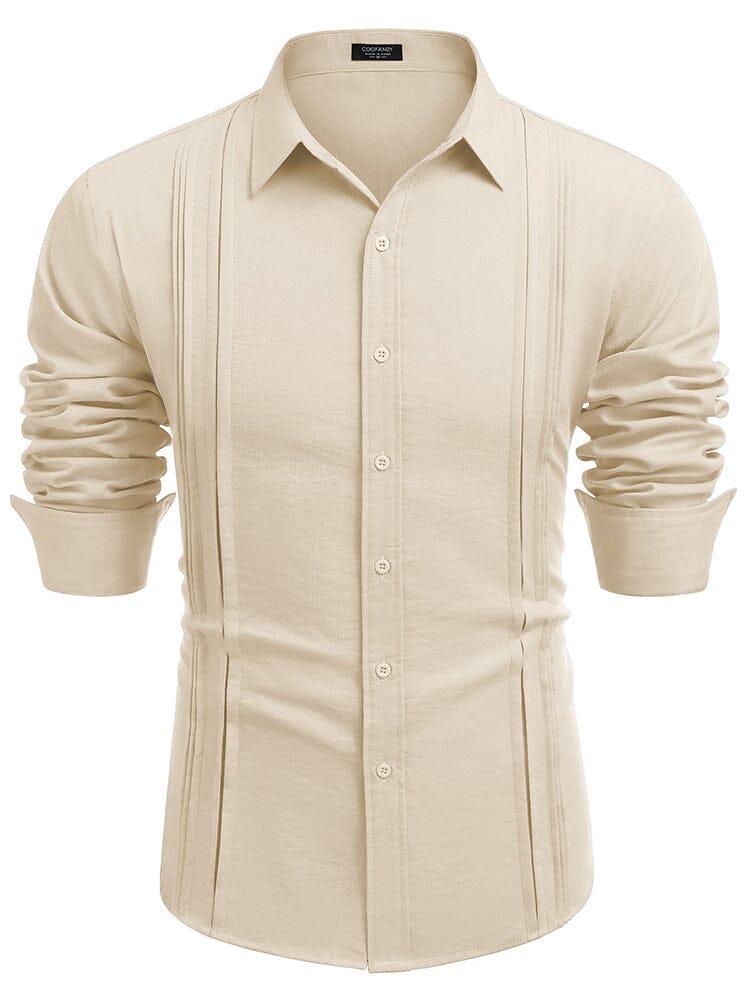Casual Button Down Pleated Shirts (US Only) - Image 5
