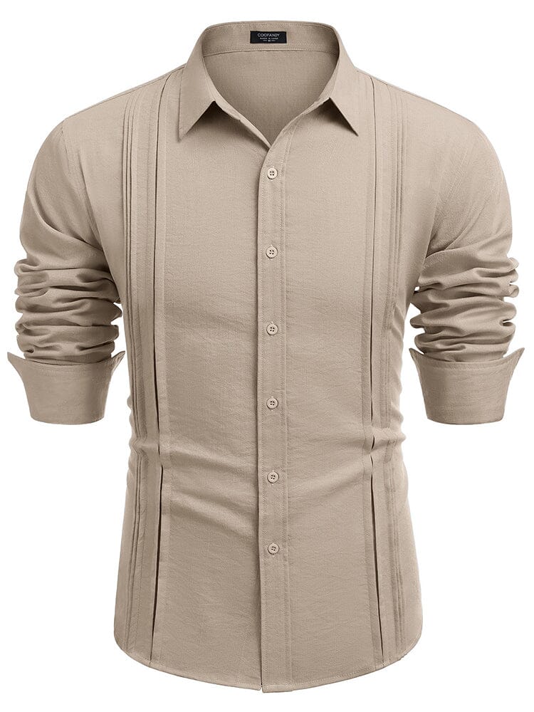 Casual Button Down Pleated Shirts (US Only) - Image 6