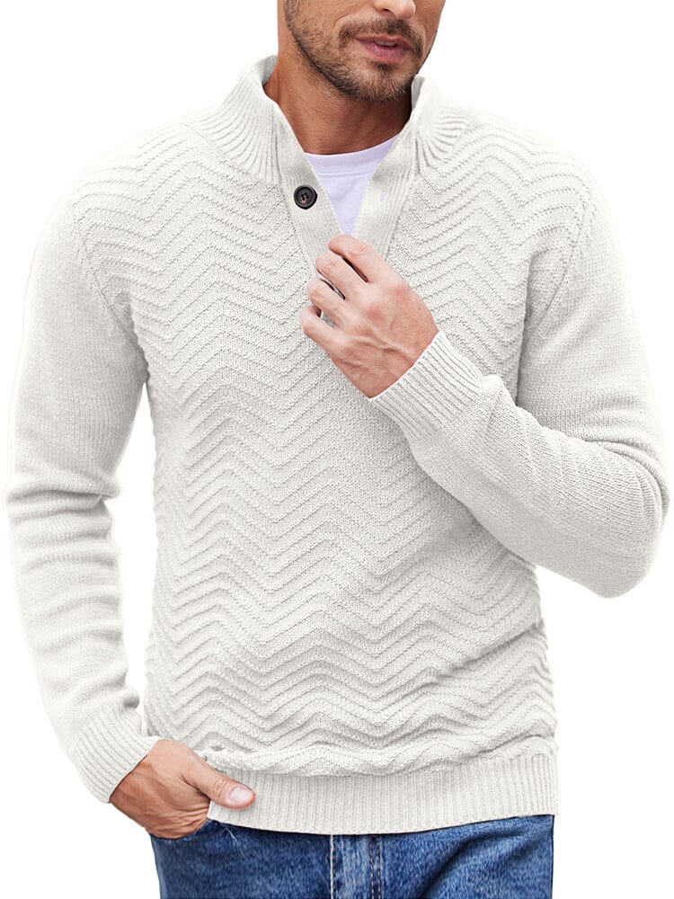 Casual Cable Knit Henley Sweater (US Only) - Image 2