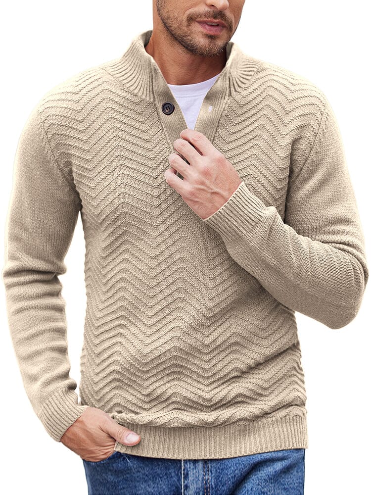 Casual Cable Knit Henley Sweater (US Only) - Image 3