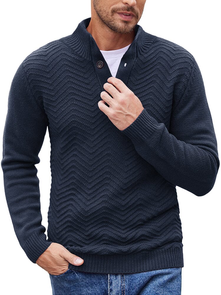Casual Cable Knit Henley Sweater (US Only) - Image 5