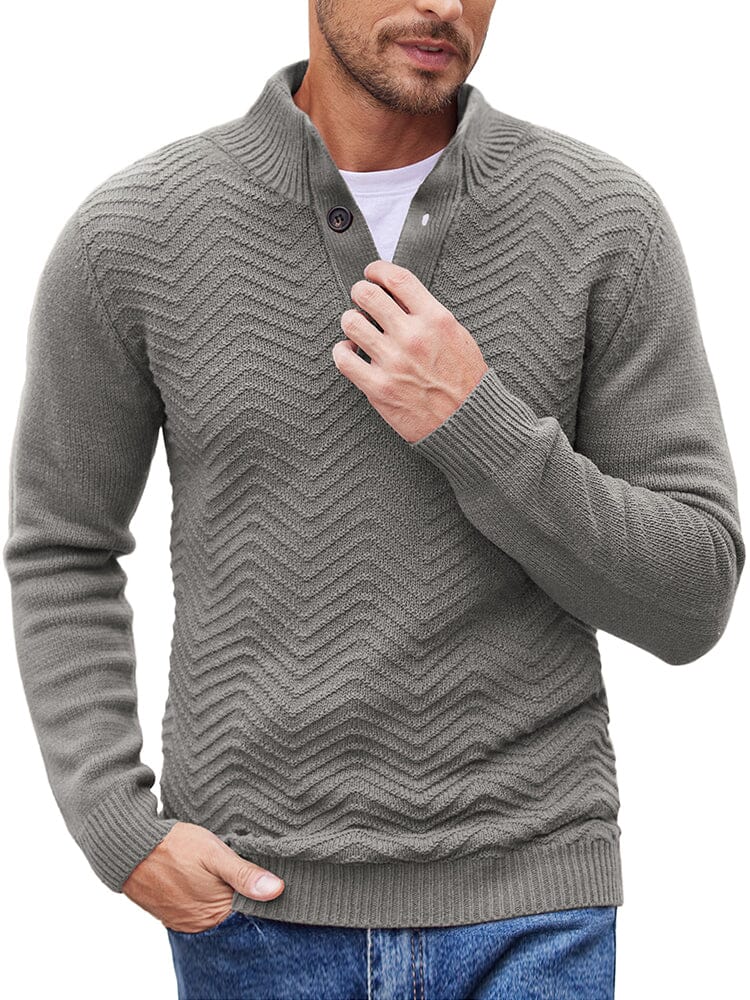 Casual Cable Knit Henley Sweater (US Only) - Image 6