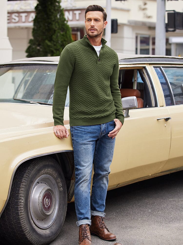 Casual Cable Knit Henley Sweater (US Only) - Image 9