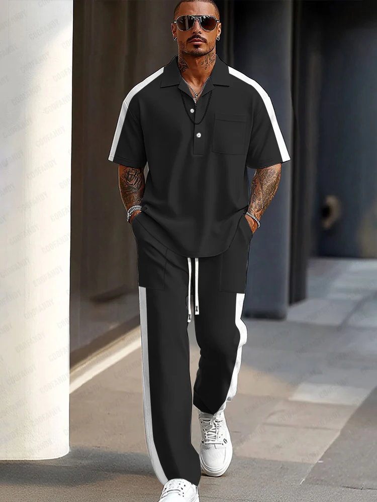 Casual Color-Blocking Sports Set - Image 2