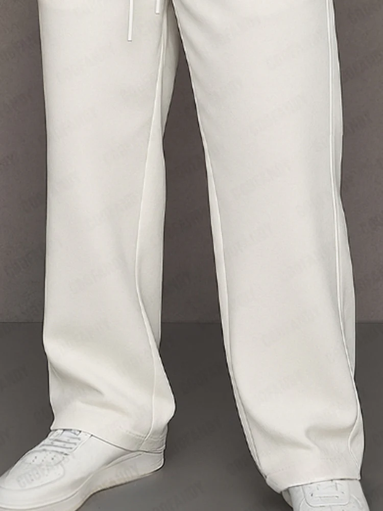 Casual Comfy Plaid Panel Sweatpants - Image 5